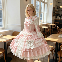 Lingerie Princesse Bouffante Exquise Style Lolita Vintage pour Femmes Adultes – Idéale pour le Quotidien et les Fêtes – Motif Fleur de Cerisier