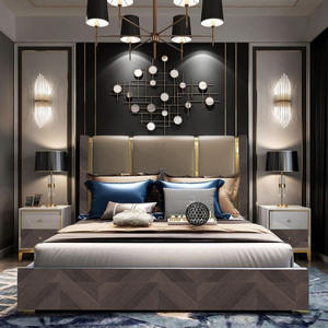 Lit de rangement confortable de taille king-size avec tête de lit rembourrée en cuir et cadre en bois, style moderne et luxueux <span class=keywords><strong>pour</strong></span> <span class=keywords><strong>chambre</strong></span> <span class=keywords><strong>adulte</strong></span> - Product Image 1