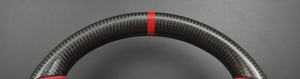 Volant de voiture personnalisé en fibre de carbone rouge perforé avec palettes de changement de vitesse et bouton de démarrage/arrêt pour <span class=keywords><strong>Audi</strong></span> A4/A7/Q5/Q7/Q3 Series - Product Image 3