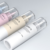 Emballage cosmétique de luxe violet 10ml 15ml flacon compte-gouttes en plastique PET de sérigraphie pour liquide