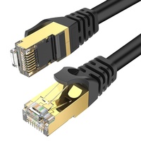Cable de Conexión Ethernet Blindado Cat7 S/FTP de 10 Gbps, Conductor de Cobre Puro, Certificado CE, RoHS, FCC, Probado con Fluke, Cable de Red LAN
