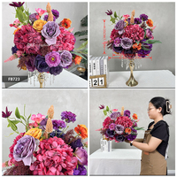Centro de Mesa de Flores de Seda Personalizado para Boda, Bola de Flores, Arreglo Floral para Boda, Centros de Mesa, Bola de Flores Artificiales