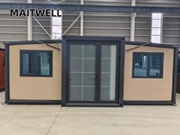 Maison mobile modulaire extensible et pliable, maison préfabriquée en conteneur portable pour une vie en station balnéaire, installation facile