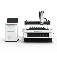 Máquina de grabado y fresado CNC de alta velocidad con cambio automático de herramientas (ATC), de fácil manejo, con pantalla grande y agradable para la vista, de excelente calidad.