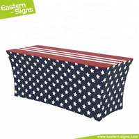Nappe extensible personnalisée imprimée 6ft 8ft pour salon professionnel, sans plis, résistante aux taches