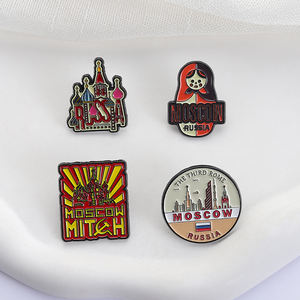 La troisième Rome MOSCOU RUSSIE Eaneml Pin Iconic Building Cathédrale Saint Basile Matryoshka Poupées <span class=keywords><strong>Broche</strong></span> Revers Badge Bijoux Cadeau - Product Image 3