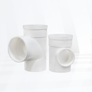 Weißes Kunststoff-PVC-T-Stück In Rohr eingesetzt Wasser rohr verschraubung reduzieren - Product Image 5