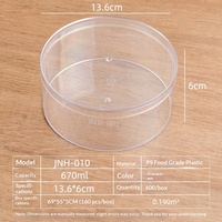 Boîte de rangement en plastique acrylique de qualité alimentaire recyclable avec couvercle, conteneur transparent empilable pour l'emballage de biscuits, de collations et de desserts