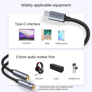 <span class=keywords><strong>Adaptador</strong></span> Divisor de Audio USB C 2 en 1, USB C Tipo C a Conector de Audio Auxiliar de 3.5MM para Auriculares y Micrófono - Product Image 6