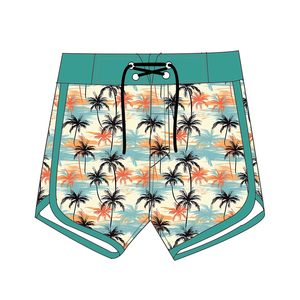 Vente en gros de shorts pour bébés personnalisés avec impression de feuilles de plage shorts de bain pour garçons maillots de bain shorts de bain à séchage rapide pour tout-petits pour l'été - Product Image 5