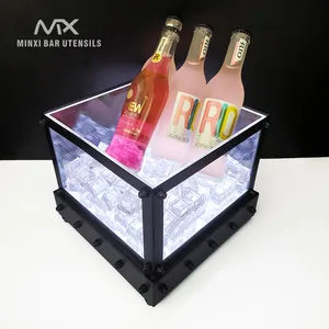 定制不同尺寸颜色形状亚克力冰桶透明冰容器Ktv提供葡萄酒啤酒冷却器