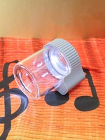 Bocal lumineux hermétique en plastique ABS avec couvercle en verre pour plantes aromatiques Bocal en verre avec LED et chargement USB Logo personnalisé disponible