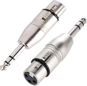 Toptan XLR dişi 1/4 "adaptörü, XLR 3P dişi Jack stereo erkek 6.35mm adaptörü - Product Image 2