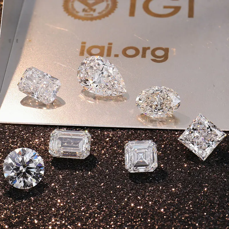 Оптовая продажа, выращенные в лаборатории Алмазы 0,5-2 карата DEF/GH VVS2, Синтетические алмазы, купить лабораторные алмазные gii GIA сертифицированные