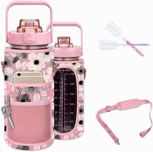 64oz / 2L Half Gallon Water <b>Bottle</b> with Storage Sleeve Camo Insulated with Carry Strap and Cellphone Holder - Product Image 2