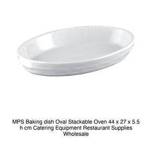 Bandeja para hornear MPS ovalada apilable para horno 44 x 27 x 5.5 h cm, equipo de catering, suministros para restaurantes, venta al por mayor - Product Image 2