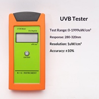Indicateur d'indice UVB pour reptiles, détecteur de lampe UV portable pour reptiles, tests UVB pour 280-320 nm avec écran LCD, accessoires d'élevage de reptiles
