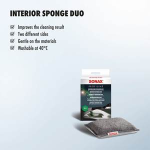 Éponge Duo Intérieur la plus vendue, 1 pièce, design double face pour le nettoyage et le rinçage des intérieurs de voiture - Product Image 2
