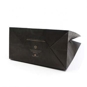 Luxury Black Business Gift Paper <b>Bag</b> Custom Made Printed Logo Jewelry Packaging <b>Kraft</b> Shopping Paper <b>Bag</b> With Handles - Product Image 4