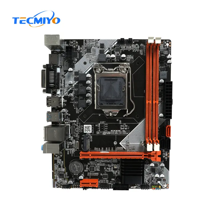 Tecmiyo Placa-mãe B75 para Desktop Suporta Arquitetura Mi-cro-atx CPU Série Lga1155 I3/i5/i7 (17x21cm) Com M.2 para Ssd