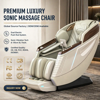 Nueva Silla de Masajes con Vibración Sónica, Pantalla Táctil SL Track, Reposabrazos de ABS, Silla de Masajes Robótica para Hoteles y Spas de Lujo, Venta al Por Mayor