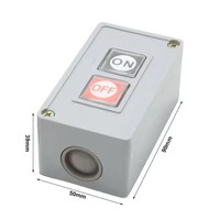 10A 380VAC TPB-2/3 tombol tekan daya Reset untuk gerbang penghalang sakelar kontrol Motor FWD-REV-OFF ON-OFF dengan kotak plastik