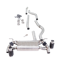   430i F36 2016 2.0T B48 Échappement central arrière silencieux simple à double valve double sortie en acier inoxydable 304 Amélioration des performances