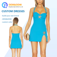 Robe de soirée élégante pour femmes, décontractée, en maille, ornée de métal, collection 2026 QY OEM