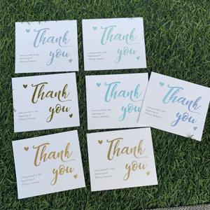Service d'impression de cartes de <span class=keywords><strong>remerciement</strong></span> carrées personnalisées OEM/ODM, estampage à chaud doré, carton, art, <span class=keywords><strong>mariage</strong></span>, entreprise, 100 pièces, MOQ faible - Product Image 3
