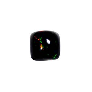 YASHEE – opale éthiopienne noire naturelle, pierre précieuse de 2 carats, forme carrée, cristaux d'opale réels pour la guérison des chakras, enroulement de fil - Product Image 1