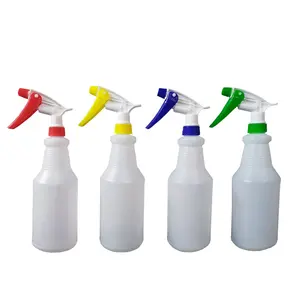 Plastik HDPE yuvarlak kimyasal sprey şişe ince sis 32 oz fısfıs püskürtücü şişe