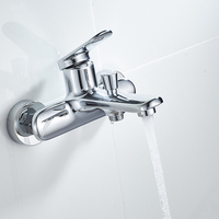 Robinet de baignoire mural en laiton Momali, sortie d'usine, avec douchette pluie et jet, mitigeur monocommande pour lavabo