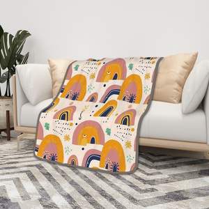 Manta de franela Reversible con imagen personalizada 5:6, 250 GSM, tejido de punto supersuave, patrón sólido para cama, sofá, ropa de cama decorativa para el hogar - Product Image 3