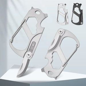 Outil d'extérieur Clé Ouvre-bouteille Six en un Outil Carte en acier inoxydable Couteau multifonction Outil - Product Image 2