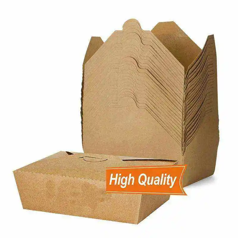 Kotak makan siang kertas kualitas tinggi kotak kertas Mache kotak kertas makanan kecil Biodegradable