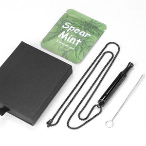 ステンレス鋼の禁煙防止蒸気不安緩和アロマセラピージュエリーエッセンシャルオイル鼻吸入器呼吸ネックレス - Product Image 3