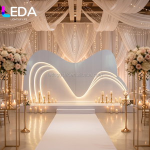 LEDA Wedding Decoration Acrylic <b>Backdrop</b> Led Pvc Acrylic Mountain Shape Craft Panel Acrylic <b>Stand</b> For Wedding Stage Decoration - Product Image 6