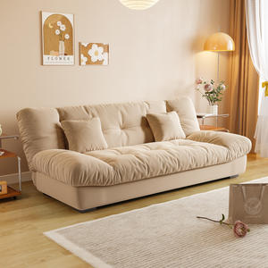 Canapé-lit moderne en tissu beige avec siège inclinable convertible à <span class=keywords><strong>neuf</strong></span> fonctions pour chambre ou salon élégant pour centre commercial - Product Image 2