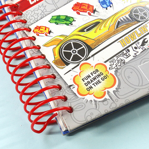 Vendita Calda Spirale Schizzo Libro <span class=keywords><strong>Auto</strong></span> Disegni Colorati Produttori di Libro Da Colorare Per I Bambini Con Adesivi - Product Image 4