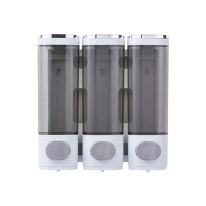 <span class=keywords><strong>Dispensador</strong></span> de jabón Manual 3 en 1 montado en la pared de grado hotelero para champú, <span class=keywords><strong>gel</strong></span> de ducha <span class=keywords><strong>y</strong></span> jabón de manos - Product Image 3