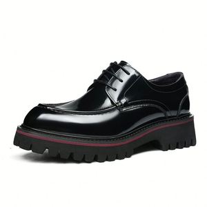 Chaussures Derby pour hommes, fabriquées à la main, sur mesure, polyvalentes, à lacets, tendance, avec semelle extérieure en cuir véritable, bout rond - Product Image 3
