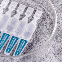Ampoule cosmétique liquide transparente OEM ODM avec compte-gouttes en verre, logo personnalisé, sérum réparateur pour la peau, acide hyaluronique, soin anti-âge à base de plantes pour le visage