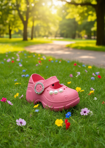 Sabots plateforme avec perles style Mary Jane pour femmes et filles, été, bout fermé, souples, légers, taille 23, dessus en plastique EVA - Product Image 2