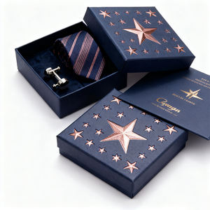 Scatola di Lusso Personalizzata con Coperchio e Base per Cravatte da Uomo e <span class=keywords><strong>Donna</strong></span>, Confezione Regalo Rigida Premium in Carta per Marchi di Lusso - Product Image 1