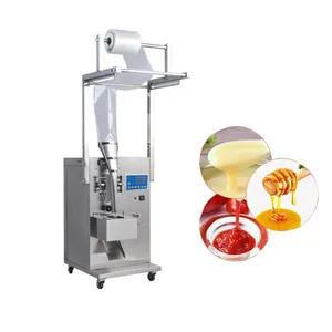 Pochette de liquide automatique Confiture de fruits Ketchup Pâte de tomate Sauce piment Sachet Machine à emballer Remplissage de liquide de soja Machine de pesage