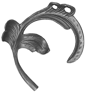 Accessori per cancelli in ferro battuto decorativi con motivo a foglie e <span class=keywords><strong>fiori</strong></span> per recinzioni - Product Image 3