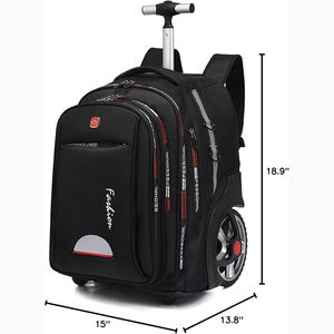 Mochila con ruedas escolar de muestra gratuita con gran capacidad adecuada tanto para hombres como para mujeres, con ruedas insonorizadas - Product Image 3