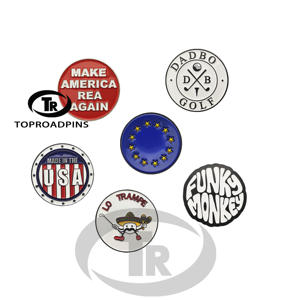 Marqueurs de balle de golf en métal magnétique avec logo personnalisé, marqueurs de balle de golf en métal avec logo personnalisé - Product Image 1