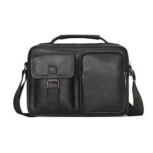 New Fashion Design PU Leather Men's Single-Shoulder Crossbody Messenger <b>Bag</b> Large Capacity High-end Casual Waterproof Durable - Product Image 2