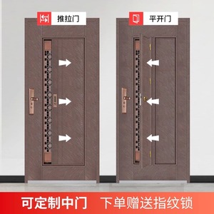 Porte d'<span class=keywords><strong>entrée</strong></span> de sécurité en acier inoxydable 304 personnalisée, simple ou double, pour <span class=keywords><strong>villa</strong></span> résidentielle, style coréen, avec vitrage ventilé - Product Image 4